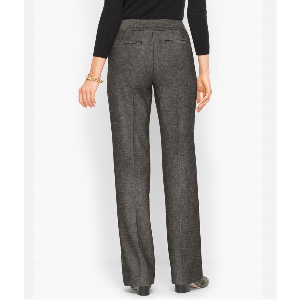 Talbots Signature Wide Leg Gray Stretch Minimalist Career Trousers Women's 6 EUC